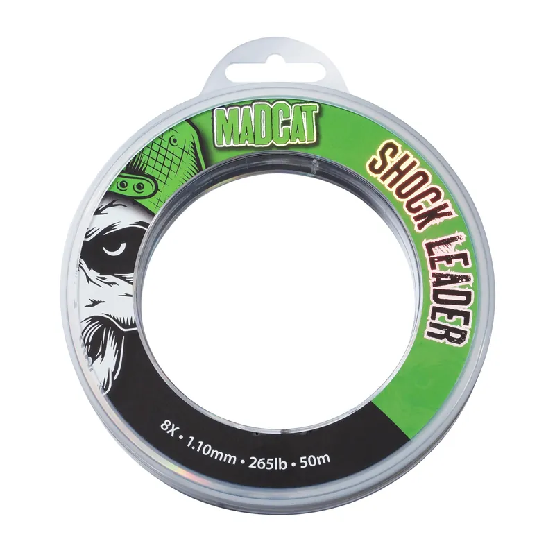 Dagaanbieding Madcat Shock Meerval Leader 8X 1.10mm 265lbs (50m)