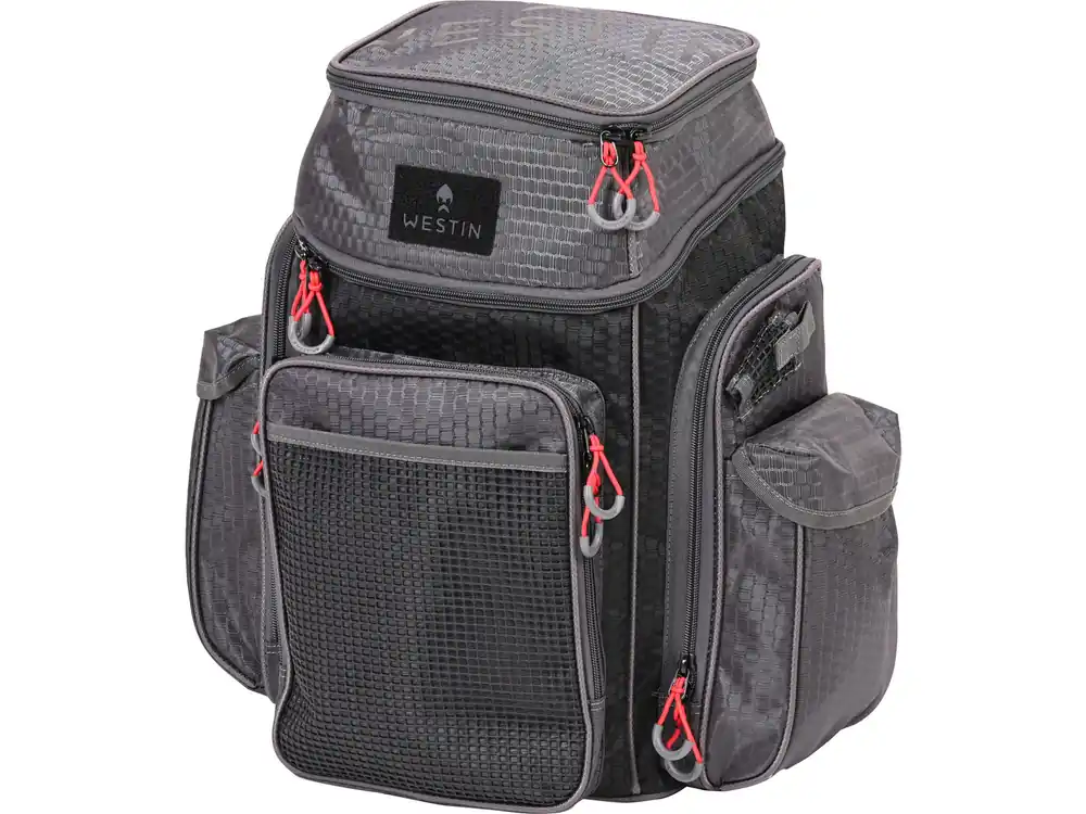 Gereduceerde Prijs Westin W4 Backpack Large Titanium Black (Incl. 2 Tackleboxen)