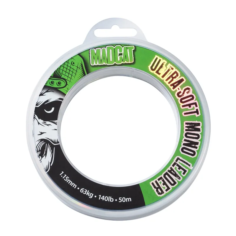 Madcat Ultra-Soft Mono Meerval Leader 1.15mm 140lbs (50m) Actieprijs