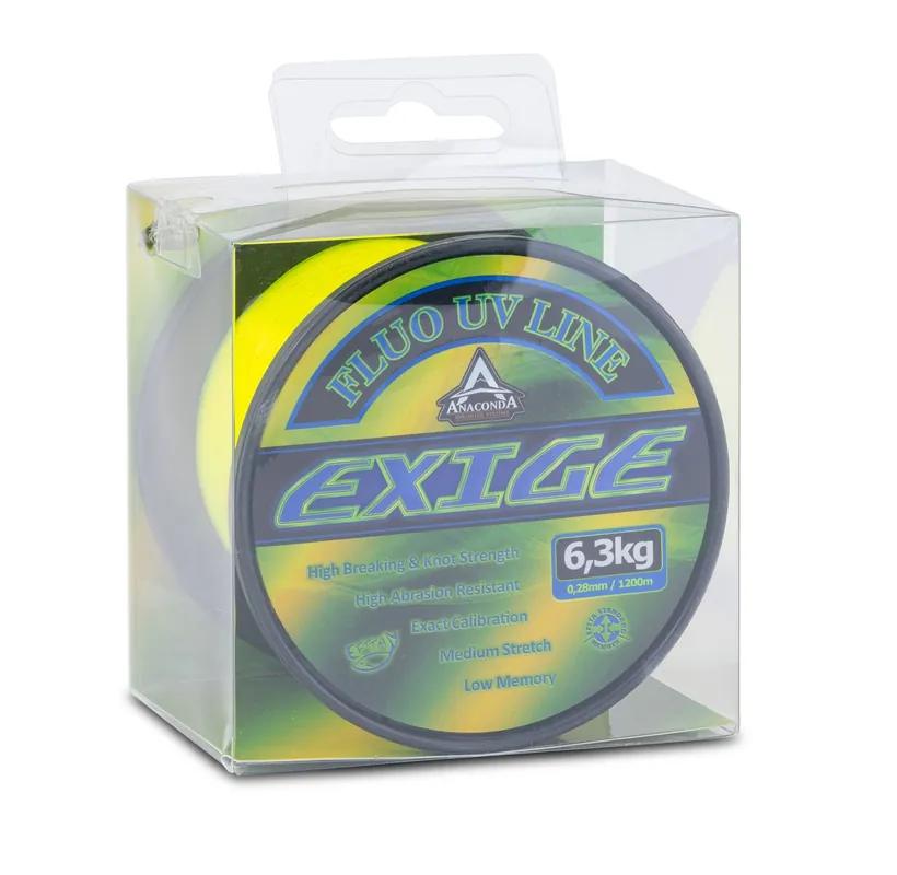 Anaconda Exige Fluo UV Monofilament Carp Line 1200m 0.36mm (10.20kg) Lage Prijs