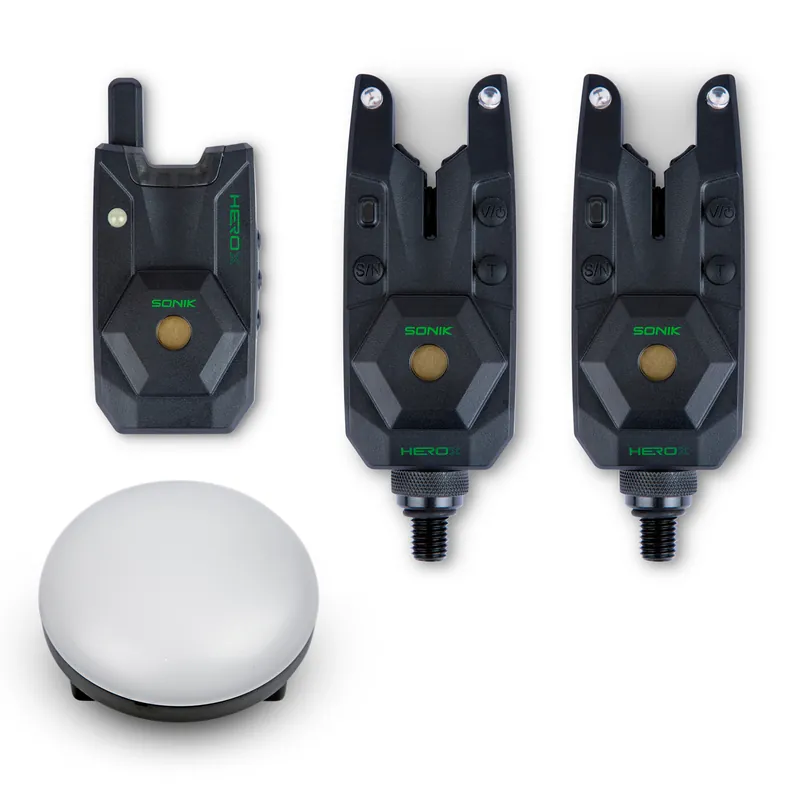 Direct Beschikbaar Sonik Herox Bite Alarm Set 2+1 + Bivvy Light