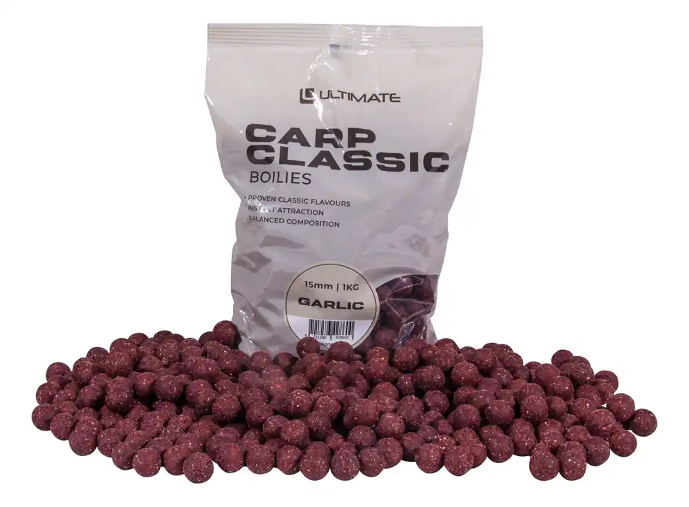 Ultimate Carp Classic Boilies Garlic 1kg Direct Beschikbaar