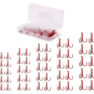 Fish4All Red Treble Hook Box (50 Stuks!) Gecertificeerd