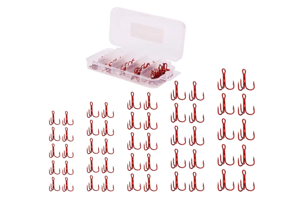 Fish4All Red Treble Hook Box (50 Stuks!) Gecertificeerd
