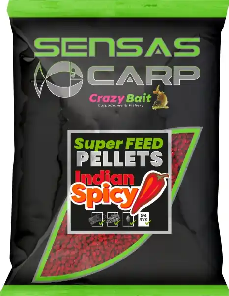Finale Uitverkoop Sensas Super Feed Pellets Indian Spicy 650g 2mm