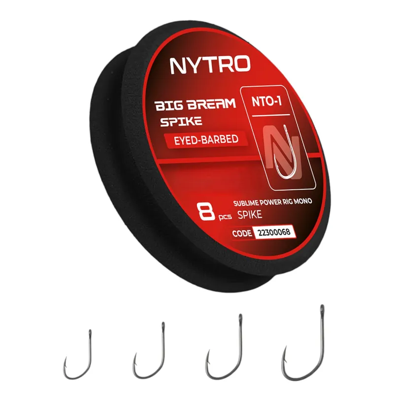 Nytro NTO1 Big Bream Bait Spike Ready Tied Rigs Witvis Onderlijn 50cm (8 Stuks) 10/0.19mm/6.2lb Koop Online