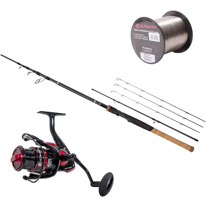 Ultimate Fury Feeder EXT Hengelset 3.00m (20-60g) Direct Verzonden