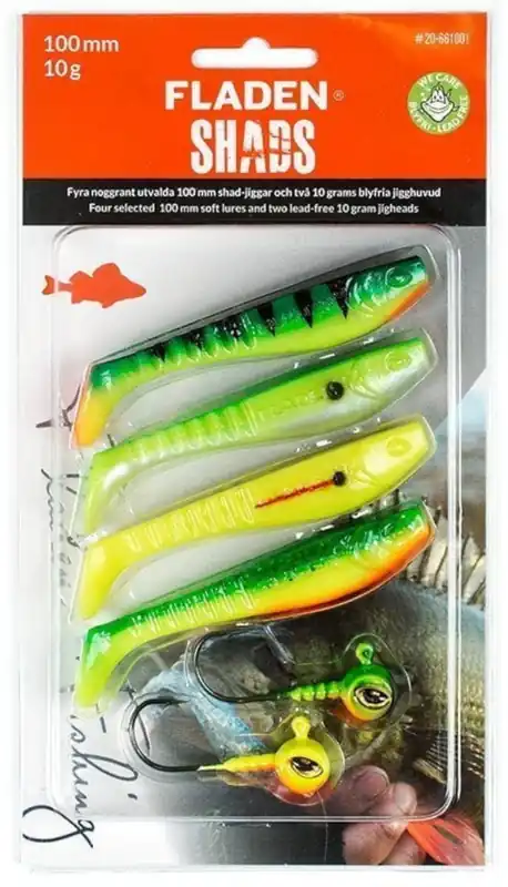 Bestel Nu Fladen Soft lure assortment Shad Faded Blue/Brown