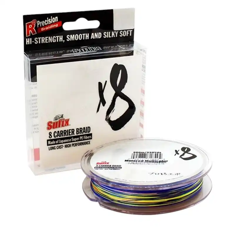 Exclusieve Aanbieding Sufix X8 Multicolor Gevlochten Lijn 300m 0.148mm/7.5kg
