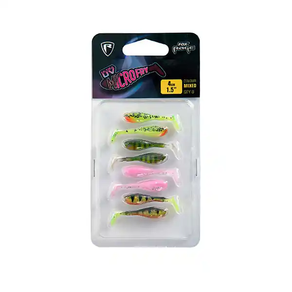 Hoge Kwaliteit Fox Rage Micro Fry UV Mixed Colour Pack 8pcs