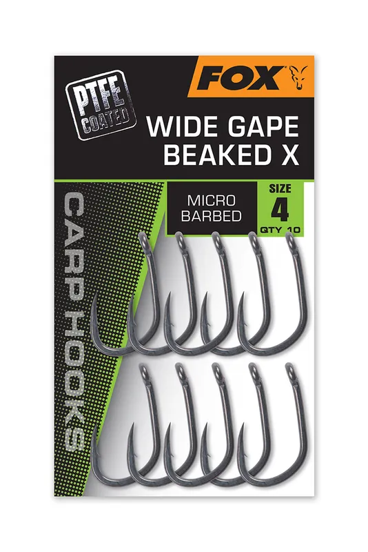 Fox Wide Gape Beaked X Karperhaak (10 Stuks) 2 Nieuw
