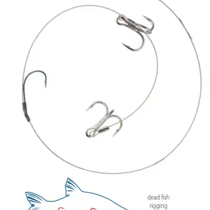 Dragon Treble Hook Deadbait Leader 18kg Size 2 Nieuw
