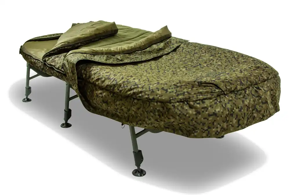 Uitverkoop Solar SP C-Tech Memory Foam Sleep System Solcam Camo (Stretcher + Slaapzak)