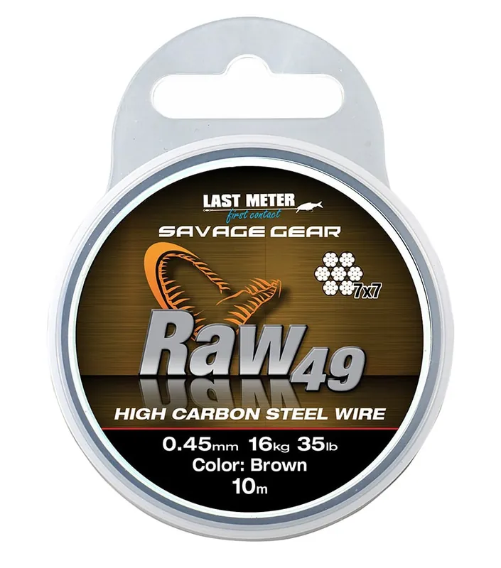 Savage Gear Raw 49 Steel Wire (10m) 0.36mm / 11kg Gereduceerde Prijs