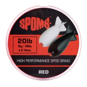 Goedkoop Spomb Braid Red 300m 9kg/20lb 0.18mm
