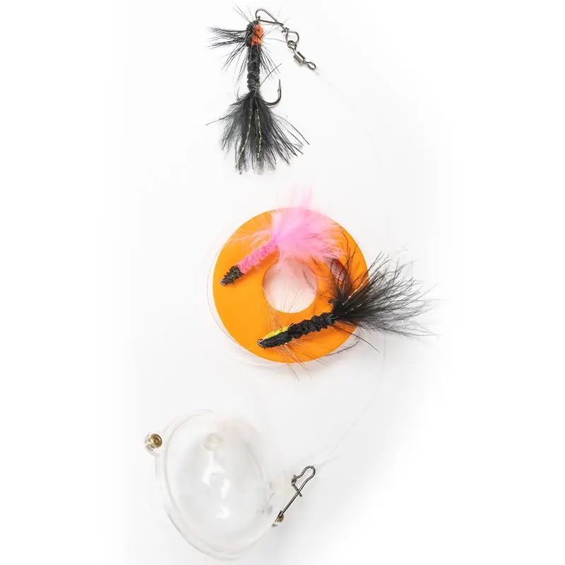 Direct Verzonden Fladen Fly Cast Kit Trout Perch Greyling Groen. oranje. zwart