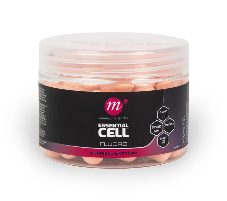 Mainline Essential Cell Fluoro Dumbell Wafters (12x15mm) Pink Shop Nu