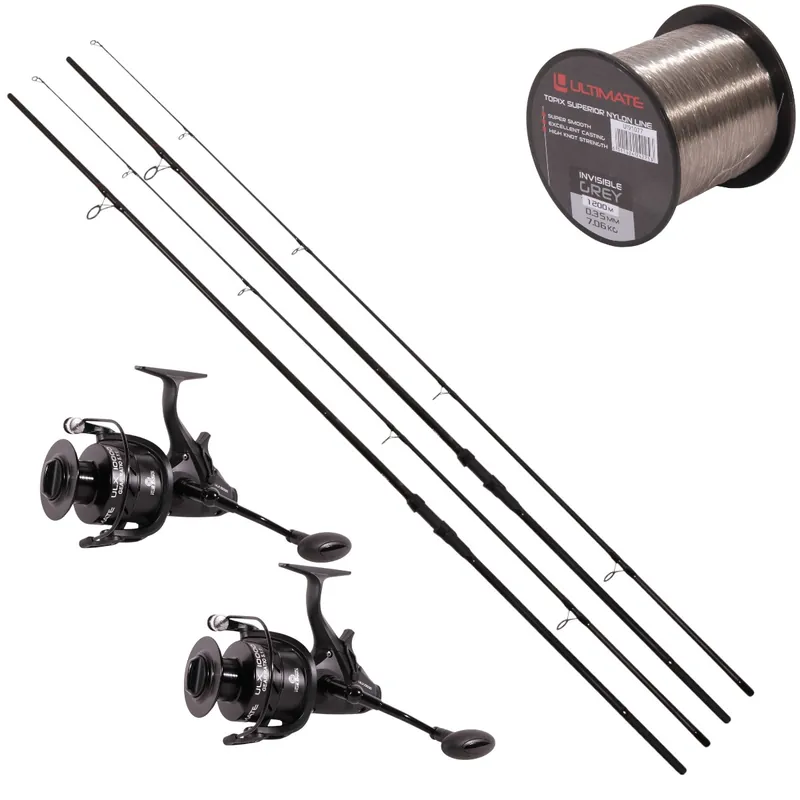Lage Prijs Ultimate Adventure Carp II 11ft (3lb) + ULX Hengelset 2x ULX 8000 + 2x Adventure Carp II 11ft