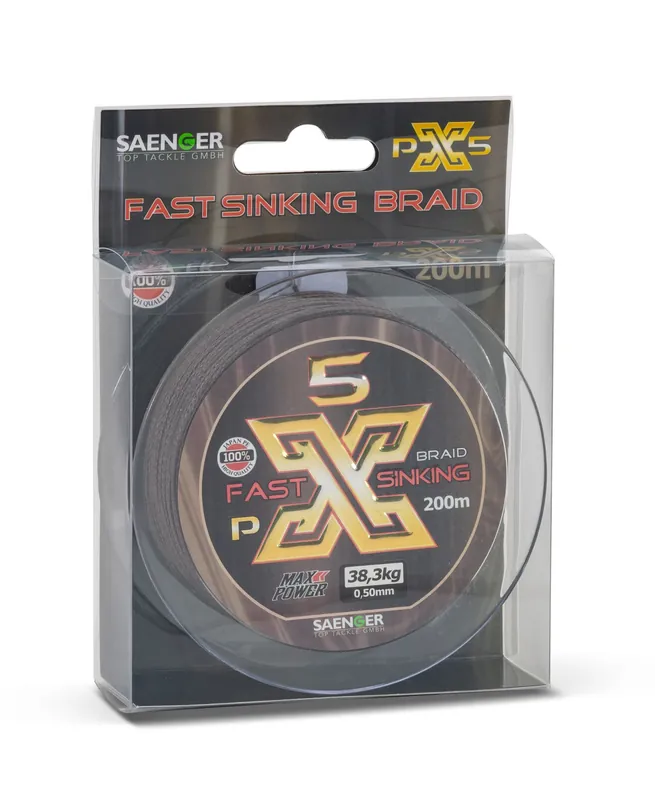 Saenger PX-5 Fast Sinking Braid 200m 0.30mm (21.1kg) Favoriet
