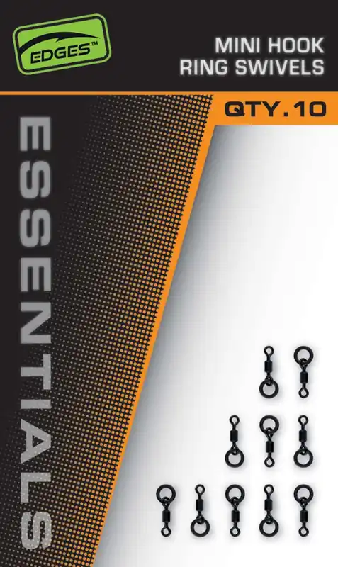 Koop Vandaag Fox Edges Mini Hook Ring Swivels (10 stuks)