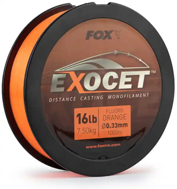 Fox Exocet Fluoro Orange Mono Vislijn 0.33mm (16lb/7.5kg) Populair
