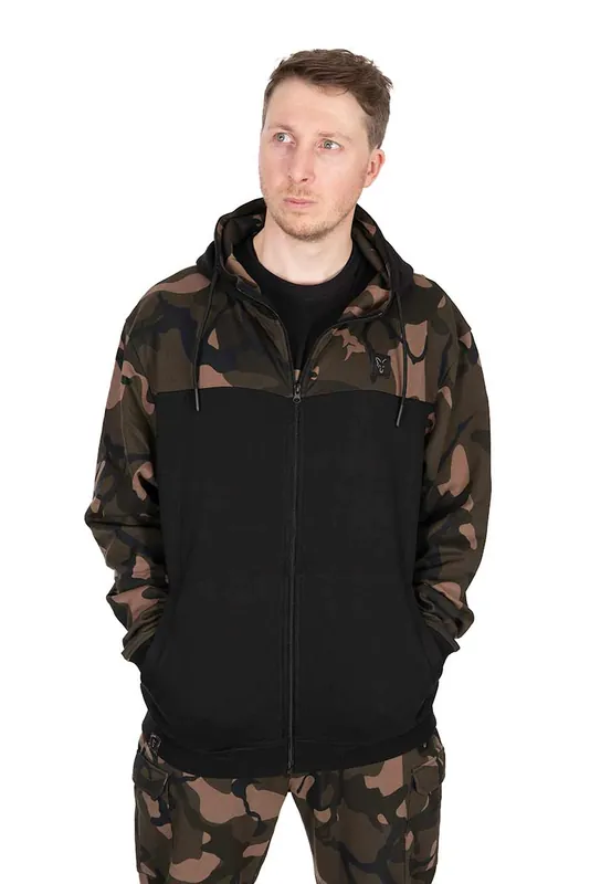 Fox LW Black/Camo Split Zip Hoody L Hete Deal