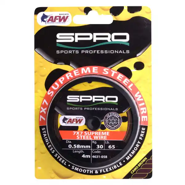 Spro 7x7 Supreme Steel Wire (4m) 0.46mm (18kg) Superprijs