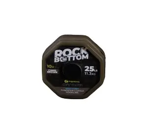 Beperkte Voorraad Ridgemonkey Connexion Rock Bottom Tungsten Semi Stiff Coated Hooklink (25lb) Camo Brown