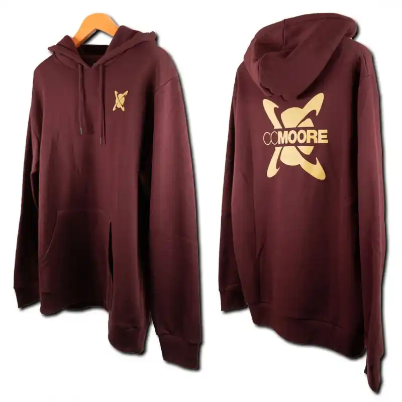 CC Moore Burgundy Hoodie Vistrui 2XL Dagaanbieding