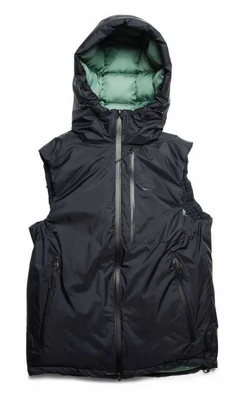 Koop Online Spro Aurora Down Vest Black Moss Green L