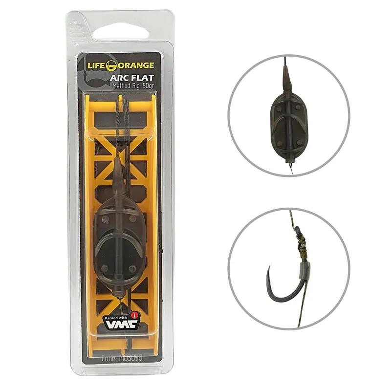 Beste Prijs Life Orange Method Rig Arc Flat Onderlijn (80cm) 40g