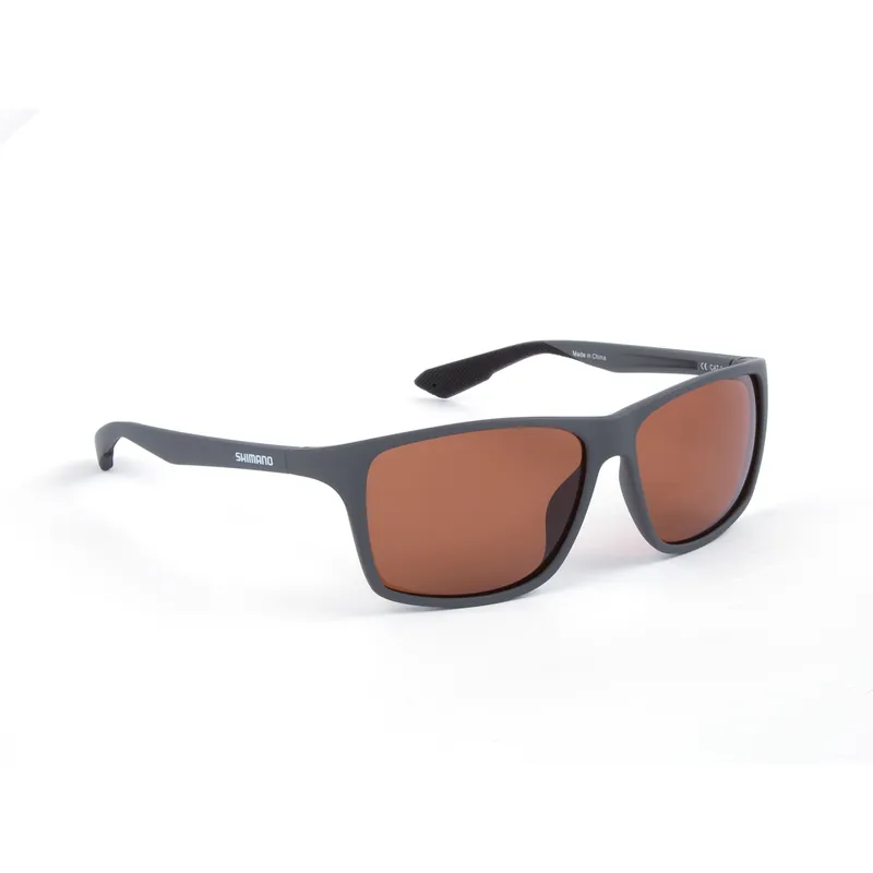 Koop Vandaag Shimano Zonnebril Gepolariseerd Minimal Classic Matte Dark Grey & Copper