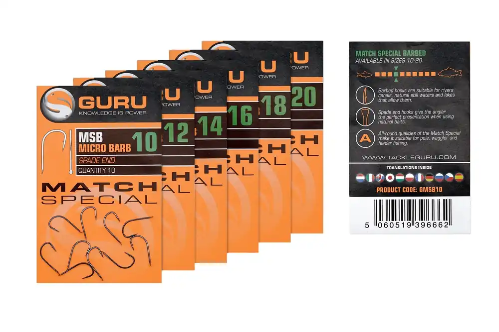 Nieuw Guru Match Special Barbed Witvis Haak (10 stuks) 14