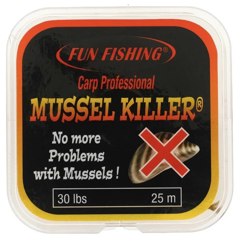 Must-Have Fun Fishing Mussel Killer Carp Leader 25m 30lb