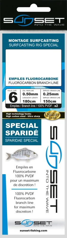 Hoge Kwaliteit Sunset BDL Surfcasting RS Competition Special Sparidae Fluorocarbon Rig