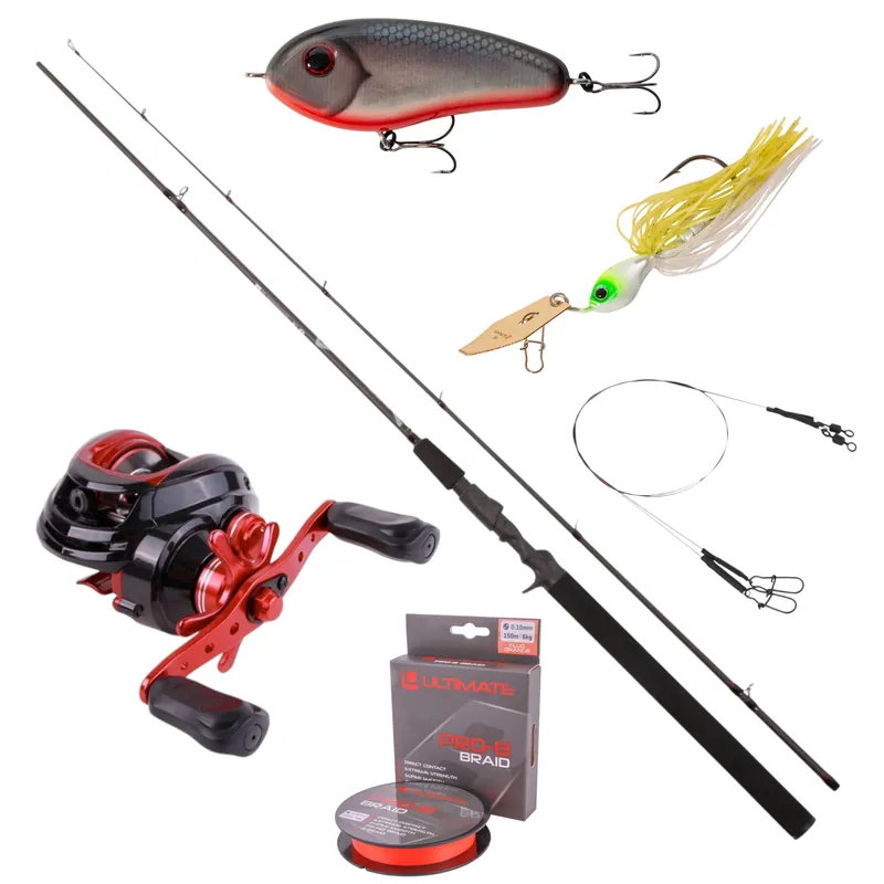 Ultimate Pike Caster Baitcaster Set 15-45g Rechtstreeks Van De Fabrikant