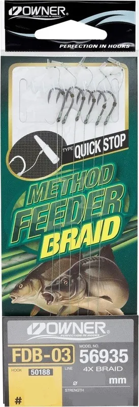 Voordeelprijs Owner 56935-FDB03 Quicks Feeder Onderlijnen (6 stuks) (10cm) 10 (0.15mm. 4.6kg)