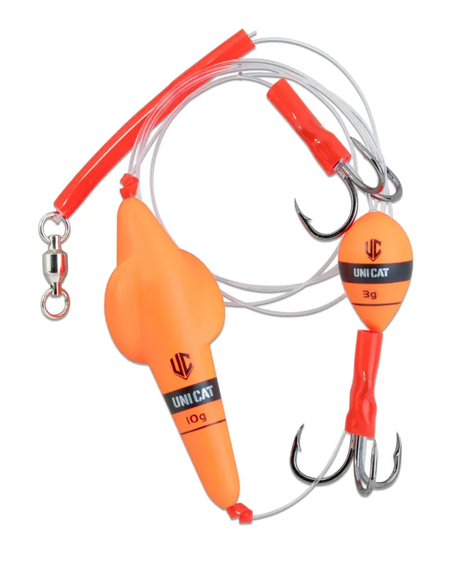 Uni Cat Rotating Worm Meerval Rig 3/0 (48,4kg) (160cm) 10g Meest Verkocht
