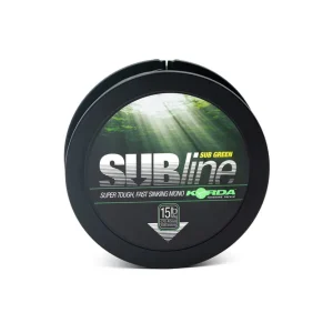 Snelle Levering Korda Subline Green Nylon Karperlijn (1000m) 0.40mm (15lb)