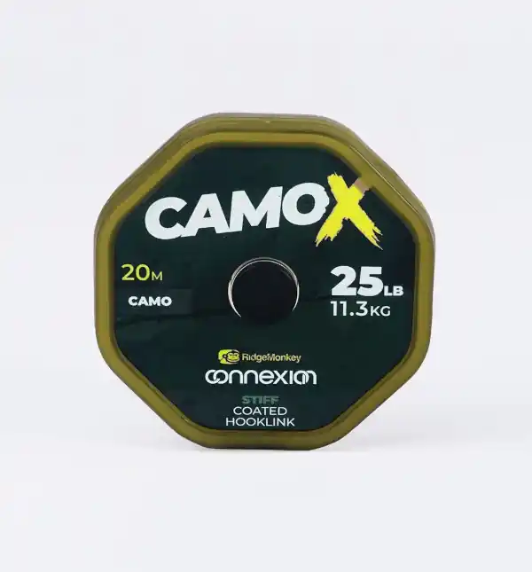 RidgeMonkey Connexion Camo X Stiff Coated Hooklink 25lbs/11.3kg Beste Prijs