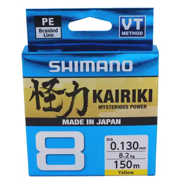 Shimano Kairiki 8 Braid 150m, Yellow 0.060mm Alleen Vandaag