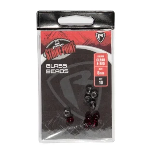 Aanbieding Fox Rage SP 6mm Clear And Red Glass Beads (10 Stuks)