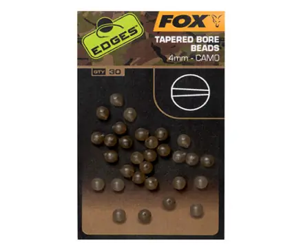 Weekendaanbieding Fox Edges Camo Tapered Bore Bead 30 stuks 4mm
