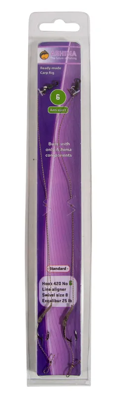 Ashima Anti Eject Standard Karper Onderlijn (2pcs) 8 Beperkt Aanbod