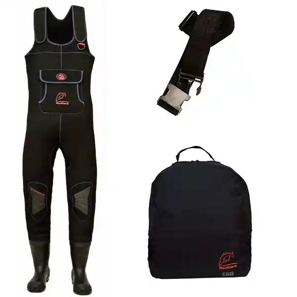 Premium Behr Neoprene Waders Red Carp Waadpak (Inclusief opbergtas en riem!) 41-42