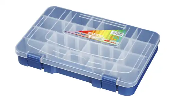 Panaro Tacklebox Blauw met Transparant deksel 195 (1-20) Snelle Levering