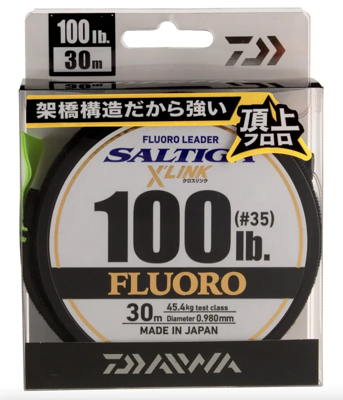 Daiwa Saltiga X'Link Fluorocarbon Leader 30m 0.83mm (80lb) Goedkoop