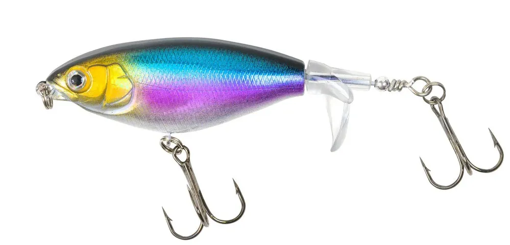 Beste Prijs Fladen Conrad TopWater Splasher Rainbow Oppervlakte Kunstaas 8cm