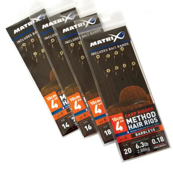 Matrix 4" Carp Rigger Method Rigs Haakmaat 18 / Spike Beperkt Aanbod