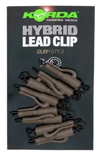 Exclusieve Aanbieding Korda Hybrid Lead Clip (8 Stuks) Clay